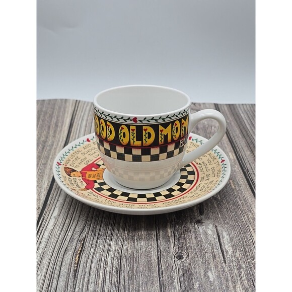 Good Old Mom Coffee Cup & Saucer Andrews McMeel Publishing - Picture 1 of 10